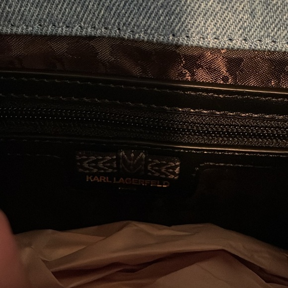 Karl Lagerfeld denim bag with pearls. Brand new with tags and dust bag - Picture 3 of 8